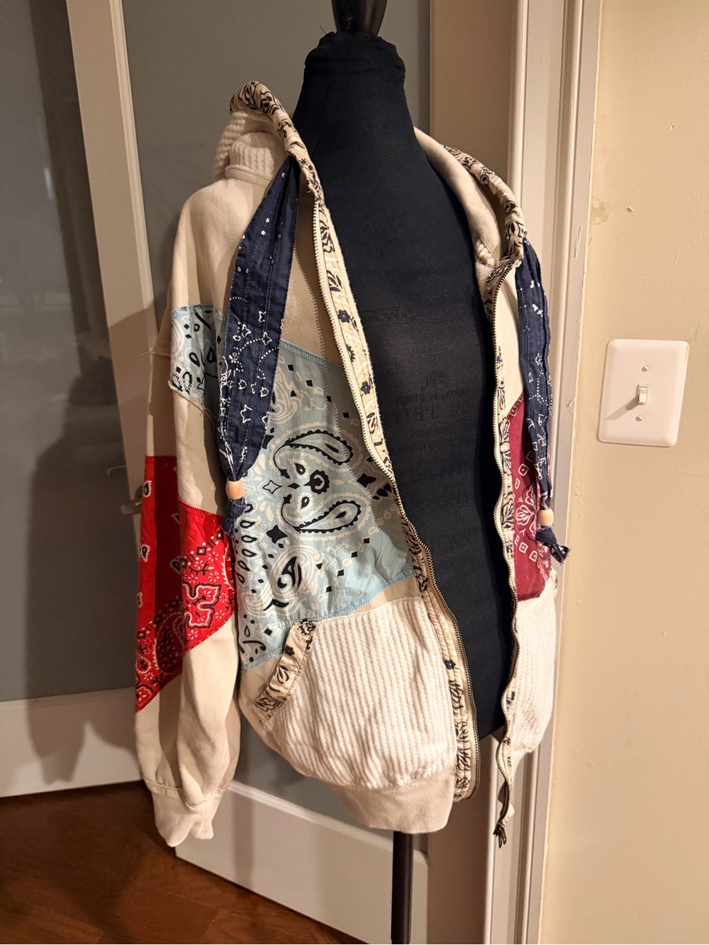 We The Free Patchwork Club Hoodie Size Medium NWT RETAIL $228 - Picture 9 of 9